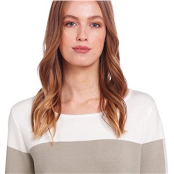 Damen Pullover mit Farbteiler