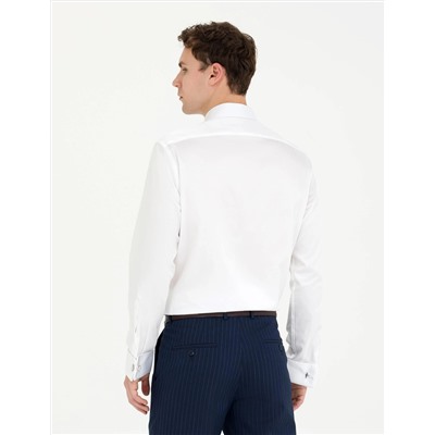 Beyaz Slim Fit Uzun Kollu Klasik Gömlek