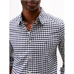 Slim Fit Stretch Gingham Oxford Shirt