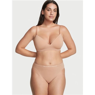 Seamless Lace-Trim High-Leg Brief Panty