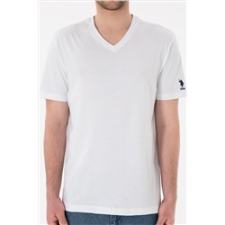 Erkek Regular Fit  V Yaka Antrasit Basic Tişört