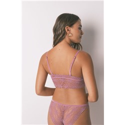 Bralette triangular LOVELY encaje rosa