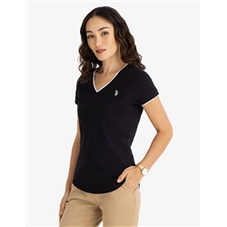 DOUBLE BAND V-NECK T-SHIRT