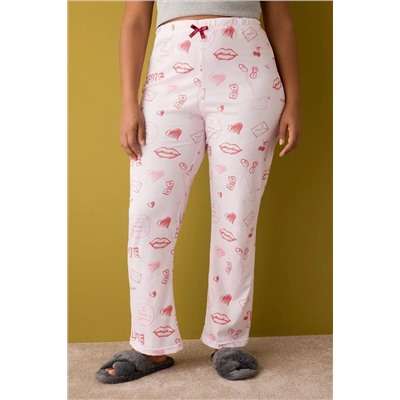 Kırmızı-Çok Renkli 2'li Paket Örme Pijama Altı TBBAW26IA00003