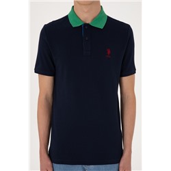Erkek Regular Fit Polo Yaka Lacivert Tişört