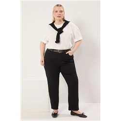 Trendyol Curve Solmayan Siyah Yüksek Bel Büyük Beden Mom Jeans TBBSS25CJ00035
