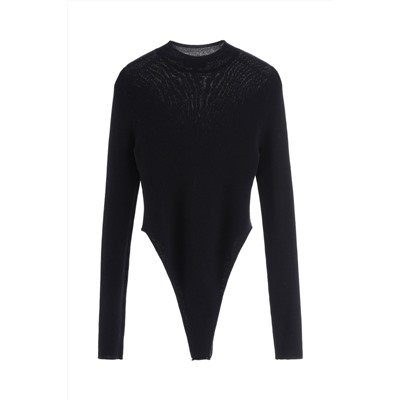 Body de lana Negro