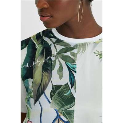 Camiseta bimateria tropical