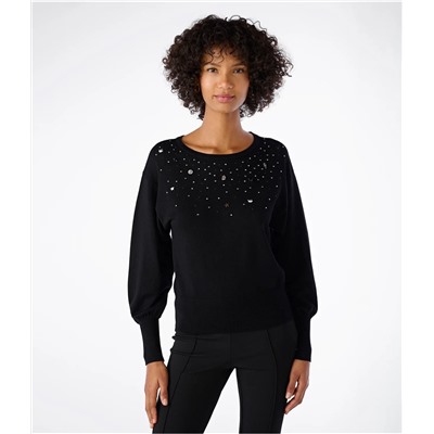 LOGO EMBELLISHMENT SWEATER