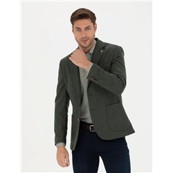 Haki Slim Fit Ceket