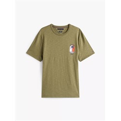 Palm Tree Logo Slub Cotton T-Shirt