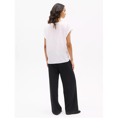 Dolman-Sleeve Crewneck Pocket T-Shirt