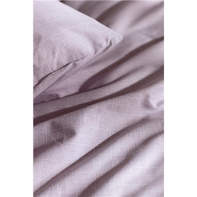 Odette King Size %100 Pamuk Ranforce Baskılı Nevresim Takımı - Açık Mürdüm