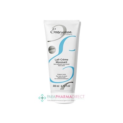 Embryolisse Lait Crème Moussant Soin Nettoyant Nourrissant Sans Savon 200ml