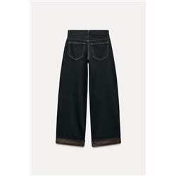 JEANS TRF RELAXED MINI FOLD UP LOW RISE