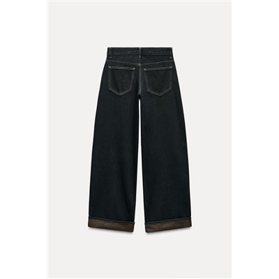 JEANS TRF RELAXED MINI FOLD UP LOW RISE