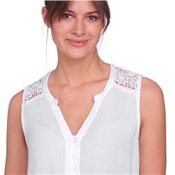 Damen Blusentop in Crepp-Optik