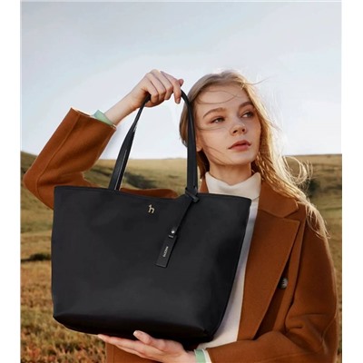 👜 Hazzy*s, оригинал✔️ Универсальная тканевая сумка.  Вставки из натуральной кожи, молния Ykk .. цена на оф сайте выше 7000)