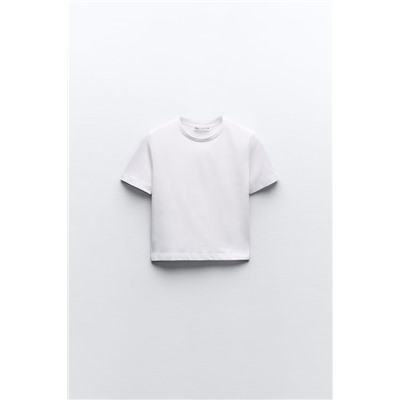 CROPPED STRETCH T-SHIRT