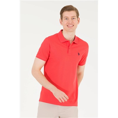 Erkek Kırmızı Basic Polo Yaka Tişört