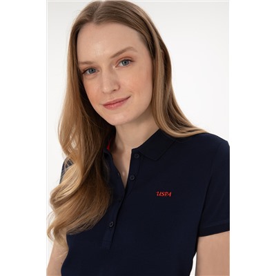 Kadın Lacivert Basic Polo Yaka Tişört
