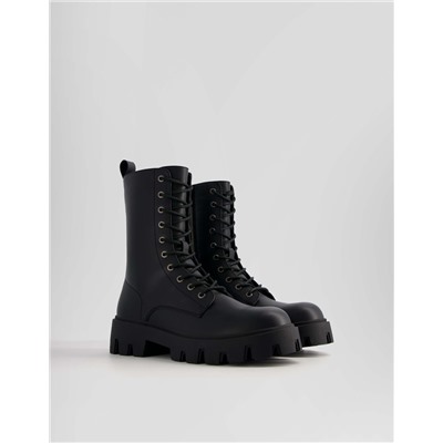 Men's track sole lace-up ankle boots
