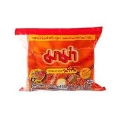 Лапша быстрого приготовления со вкусом сливочно-креветочного супа Том Ям Shrimp Creamy Tom Yum от Mama 6 пачек по 55 гр / Mama Shrimp Creamy Tom Yum Flavour Instant Noodle 6pcs*55g