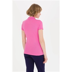 Kadın Pembe Basic Polo Yaka Tişört