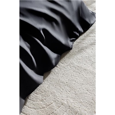 Vachel King Size %100 Pamuk Baskılı Saten Nevresim Takımı - Antrasit