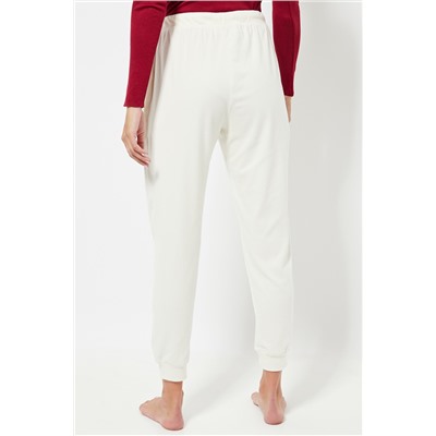 Pantalón de pijama polar - Blanco