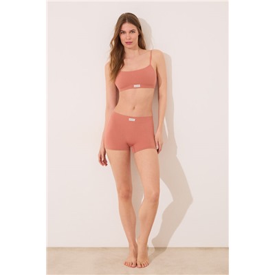 Top canalé seamless rosa