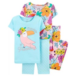 4-Piece 100% Snug Fit Cotton PJs