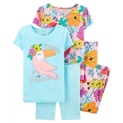 4-Piece 100% Snug Fit Cotton PJs