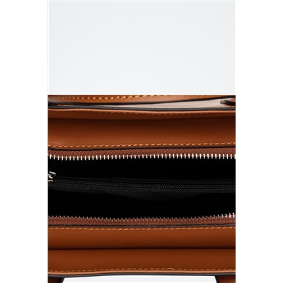 Bolso de piel Fara Camel