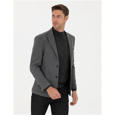 Füme Slim Fit Ceket