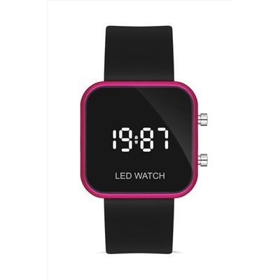 Aqua Di Polo 1987, Unisex Siyah Silikon Dijital Led Kol Saati Apwr032907