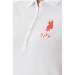Kadın Beyaz Basic Polo Yaka Tişört