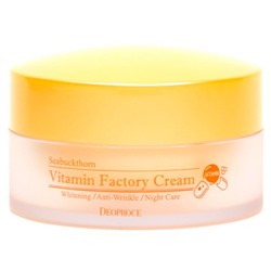 DEOPROCE VITAMIN FACTORY CREAM Антивозрастной крем для лица с маслом ши и экстрактами фруктов 100г