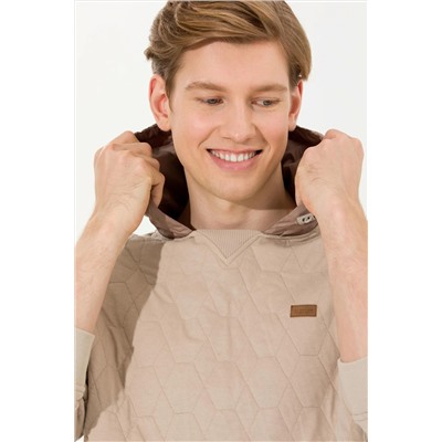 Erkek Taş Kapüşonlu Sweatshirt