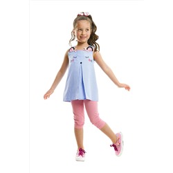 Denokids Mavi Uykucu Tunik Takım CFF-21Y1-347