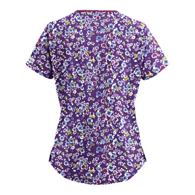 UA Passion Posies Grape Scrub Top