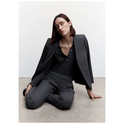 Americana traje collarless
