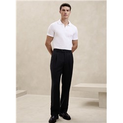 LINEN-COTTON RELAXED WIDE PANT
