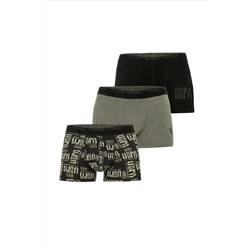 Erkek Siyah 3'lü Boxer