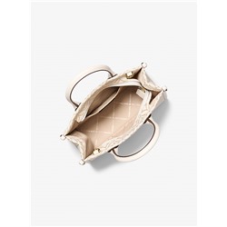 Mirella Small Metallic Logo Jacquard Crossbody Bag