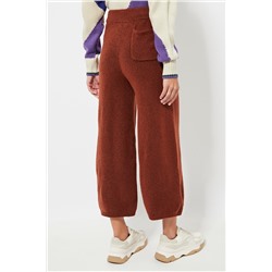 Pantalón 7/8 cintura alta - Marrón