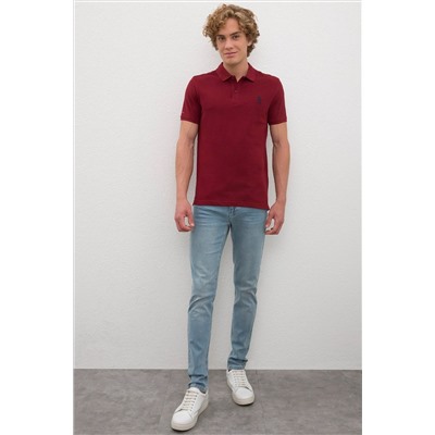 Erkek Plum Basic Polo Yaka Tişört