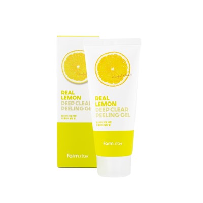 FarmStay Real Lemon Deep Clear Peeling Gel Отшелушивающий гель с экстрактом лимона 100мл