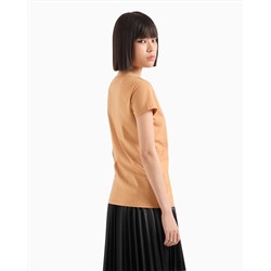 Slim fit T-shirt with logo lettering and sequins