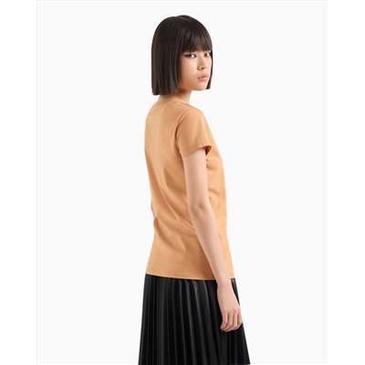 Slim fit T-shirt with logo lettering and sequins